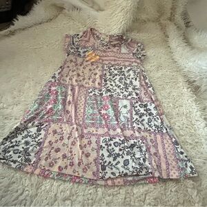Hayden Los Angeles Girls Dress NWT Med patchwork floral
